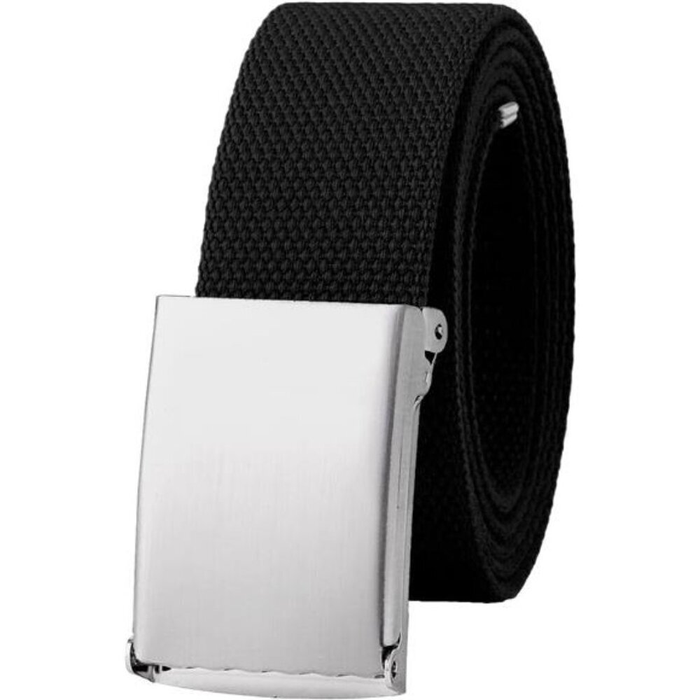 Adjustable Canvas Web Belt Cut to Fit Flip Top Buckle